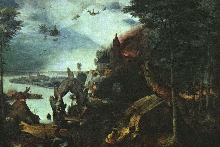 BRUEGEL, Pieter the Elder Landscape with the Temptation of Saint Anthony France oil painting art